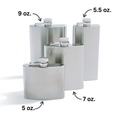 Concord Mirage Satin-Polished Stainless Steel Flask – 5 & 5.5 oz