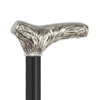 Acanthus Walking Cane with Silver-Plated Fritz Handle – 36″