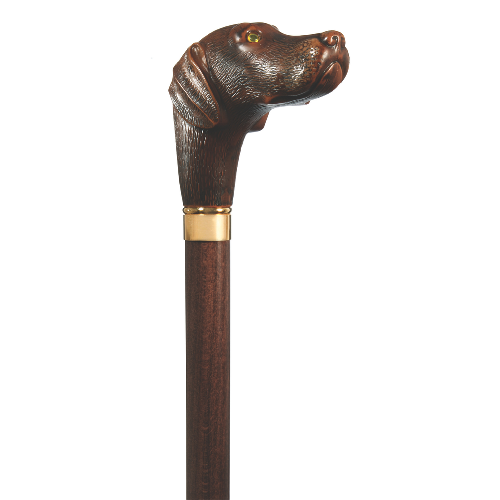 Brownie the Chocolate Lab Walking Stick