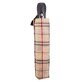 Compact Tan Tartan Umbrella 