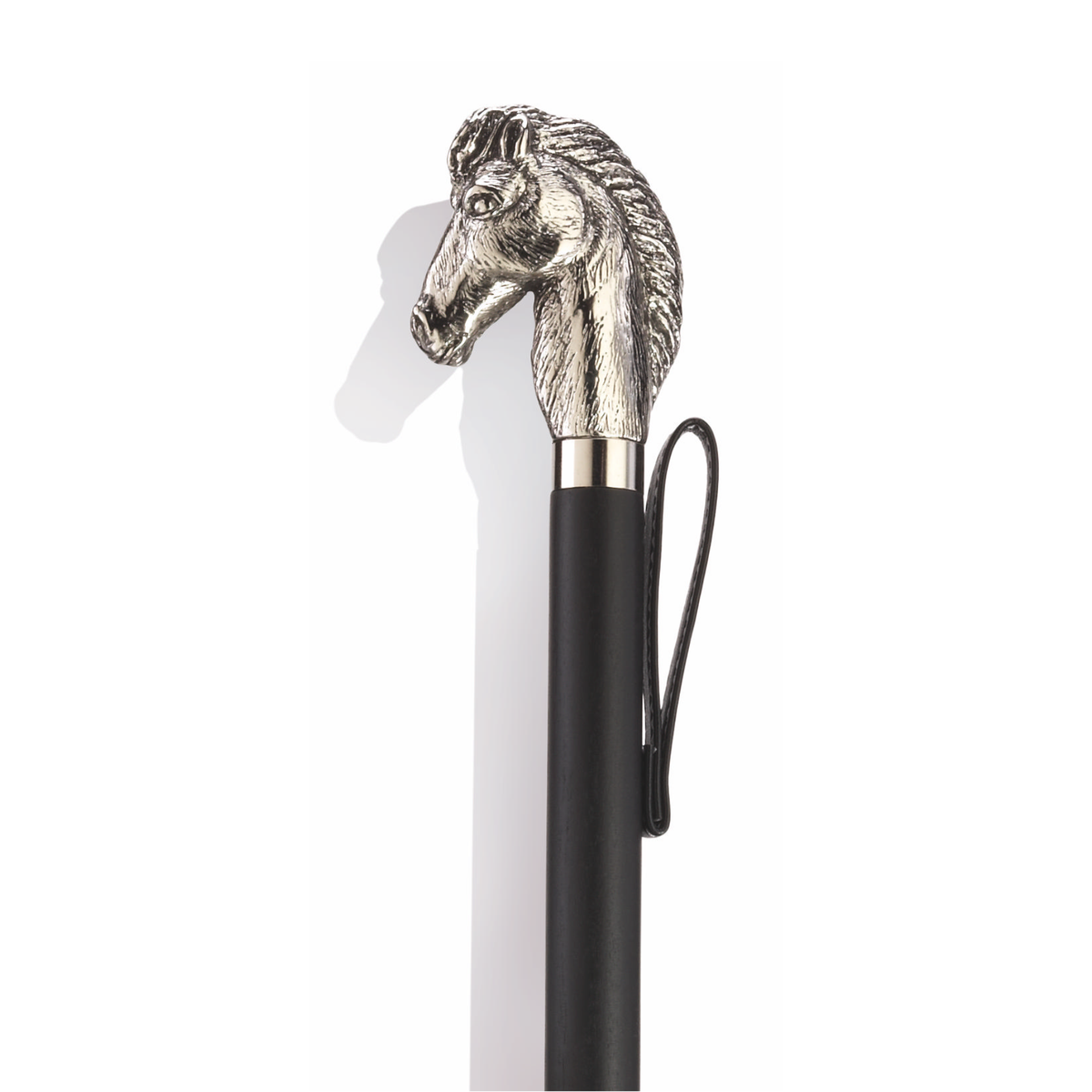Black Stallion Nickel-Plated Shoe Horn with Beech Wood Handle
