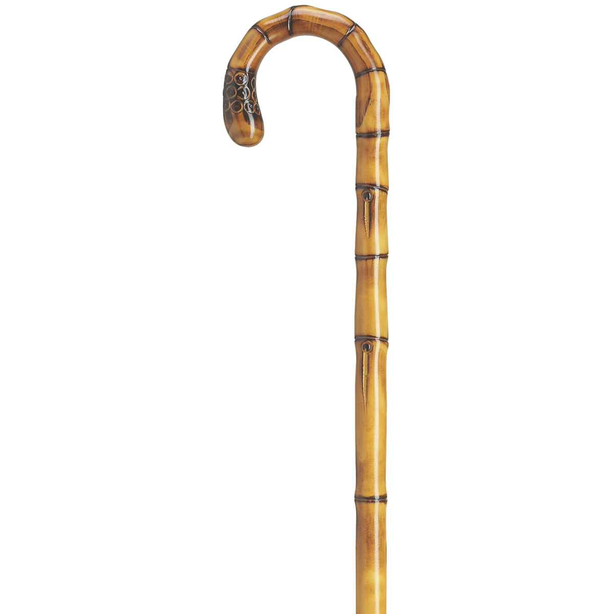 Tourist Cane Chestnut Carved Root Nose Crook