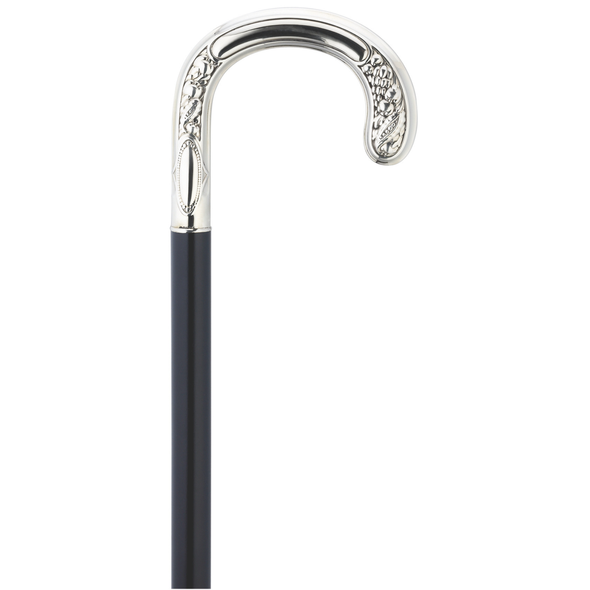 Horn of Plenty Alpacca Crook Cane with Inlay - 36 Black Maple