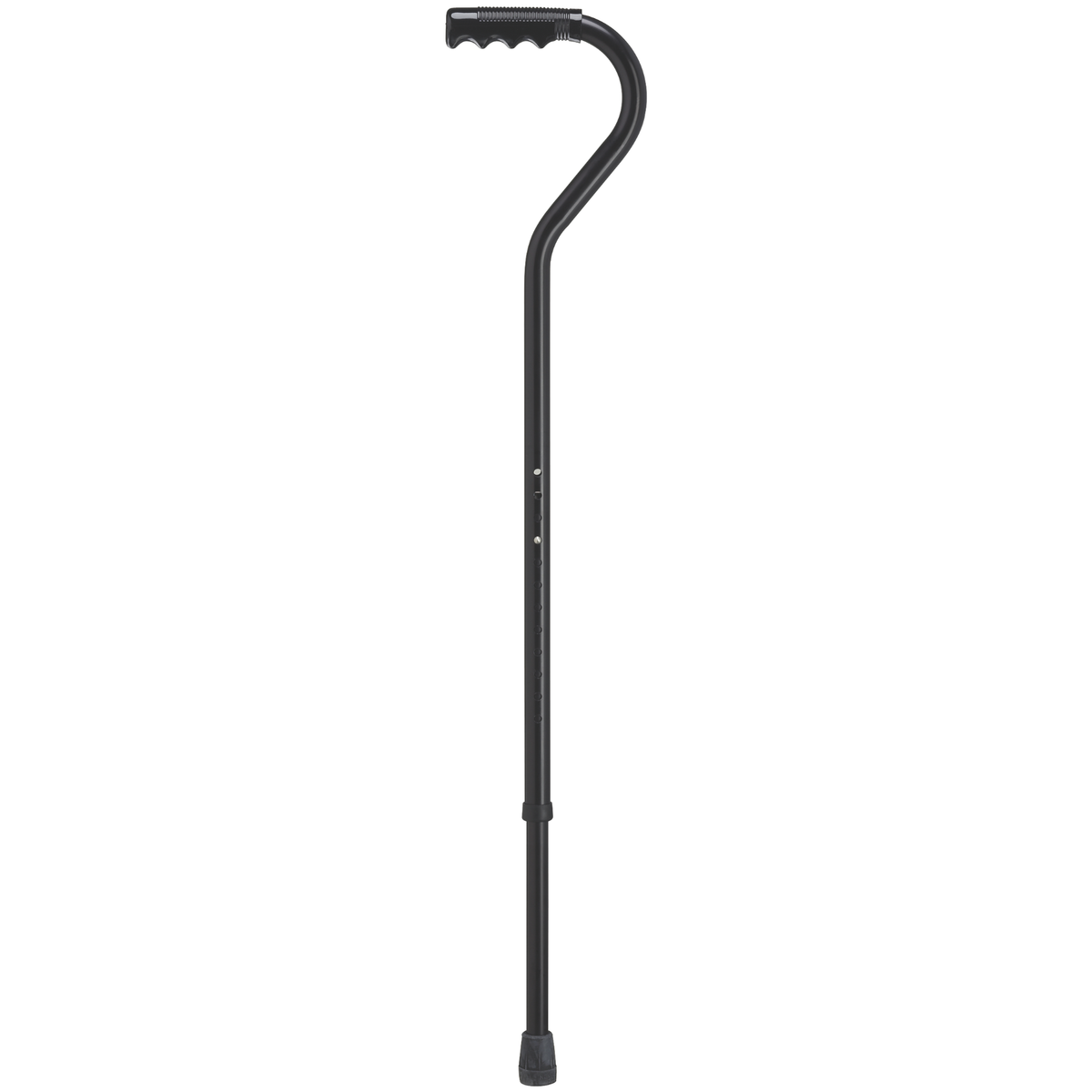 Adjustable Black Aluminum Offset Walking Cane, 34–42 Inches