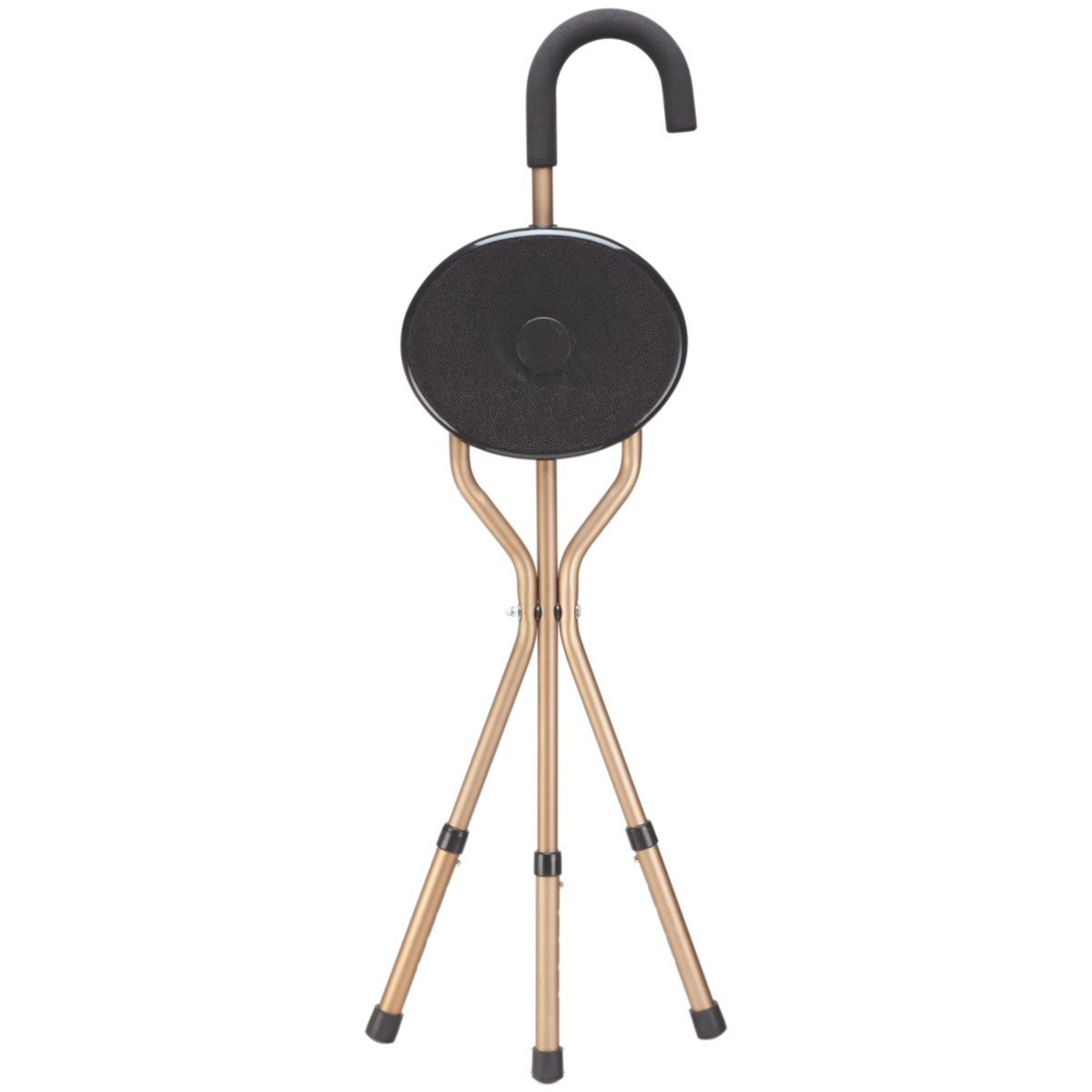 Tri-Leg Adjustable Seat Cane with Foam Handle