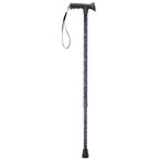 Paisley by Night Adjustable Aluminum Walking Cane with Ergonomic Rubber Grip