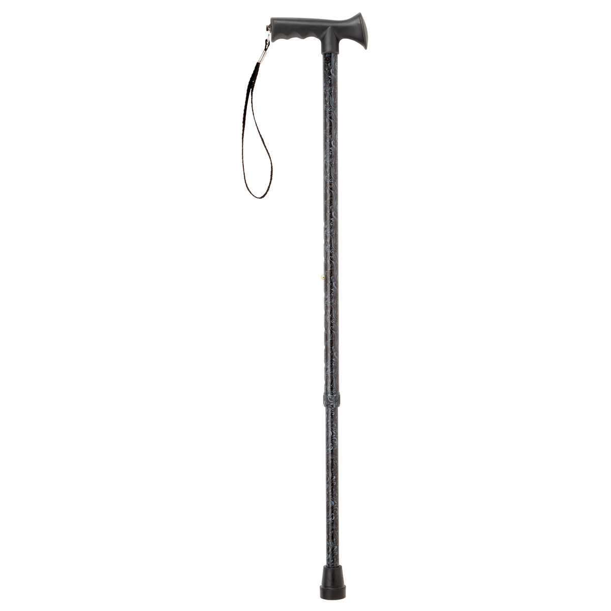 Norlean Nights Adjustable Aluminum Walking Cane with Rubber Grip