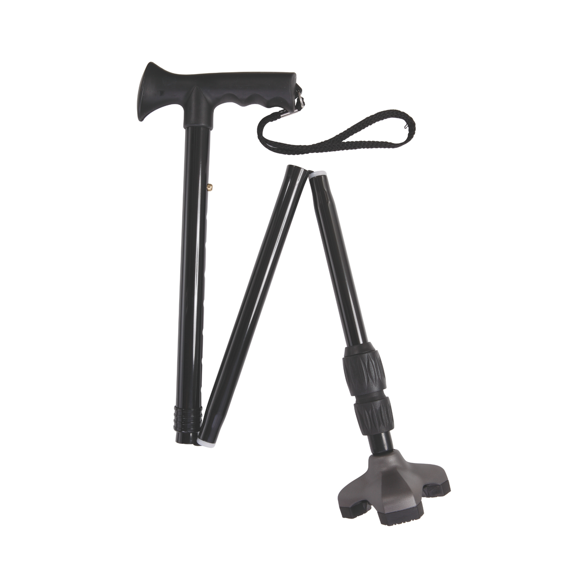 Soft Step Black Folding Cane