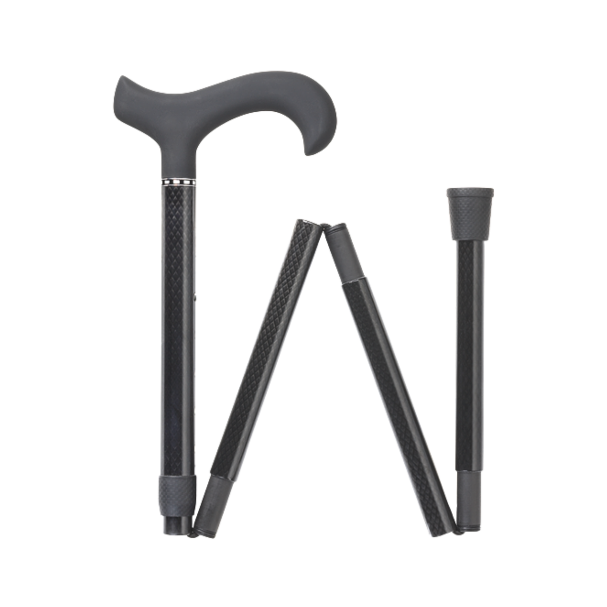 Carbon Fiber Folding Derby Cane - Lightweight, Adjustable & Durable