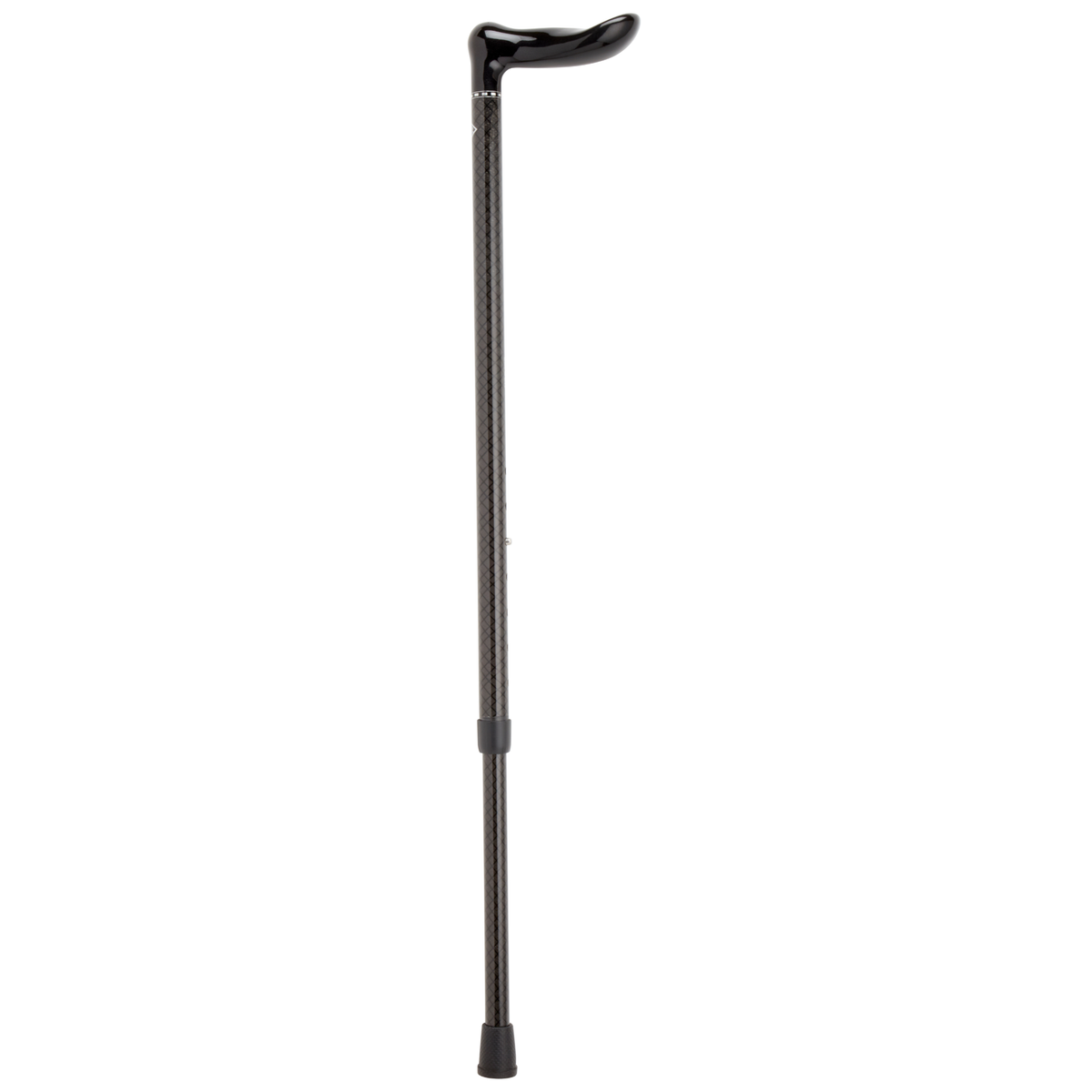 Adjustable Carbon Fiber Cane with Checkered Inlay – 31–37″