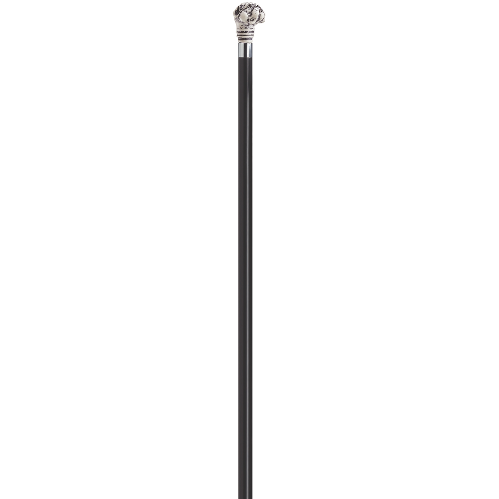 Scrimshaw Bulldog Head Walking Cane – 36 Inch