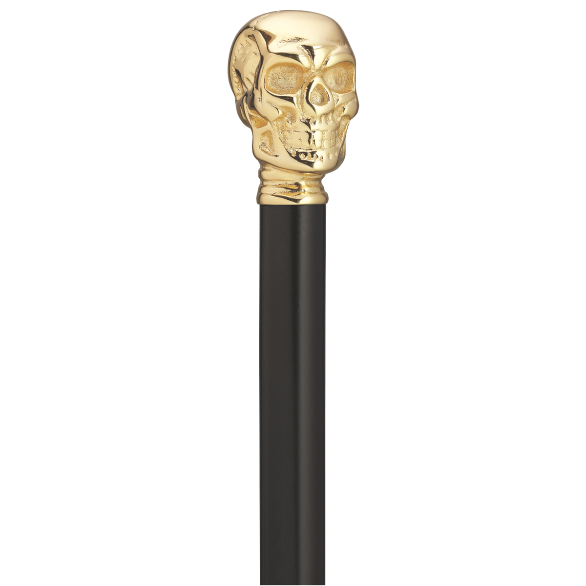 Gold-Plated Solid Brass Skull Walking Cane – 36 Inch