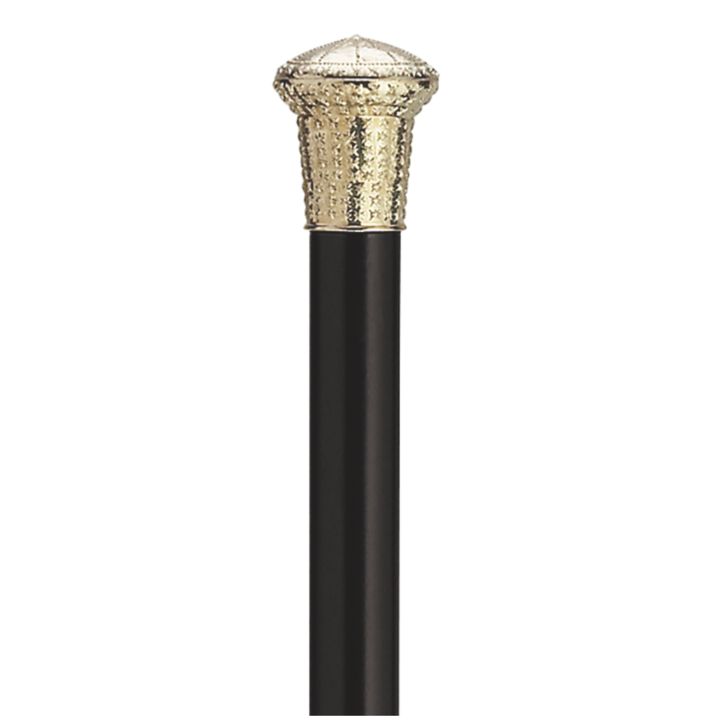Men’s Formal Walking Cane with Gold-Tone Cap, 36-Inch
