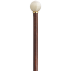 Elegance Ivory Handle Walking Stick - Cherry Stain, 36” German-Made