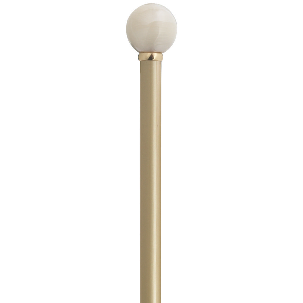 Champagne Gloss Walking Cane with Ivory-Colored Ball Knob, 36-Inch