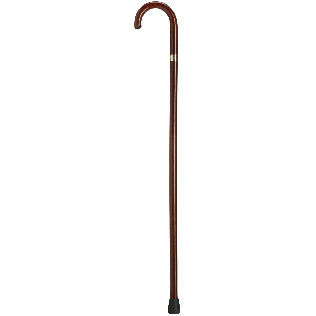 Ladies Tourist Cane with Accent Band-Mahogany
