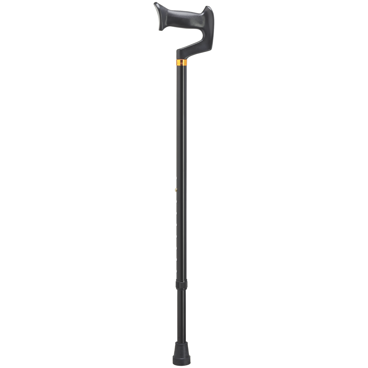 Adjustable Black Aluminum Orthopedic Derby Cane – 29–37″