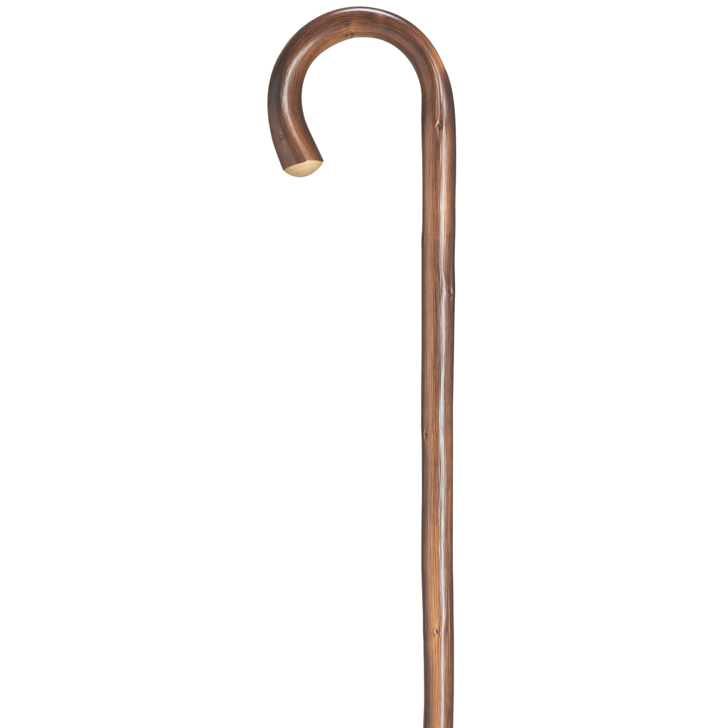 Natural Chestnut Wood Crook Walking Cane