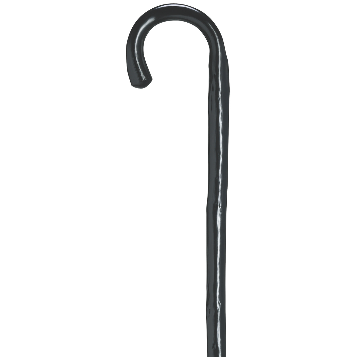 Men's Chestnut Crook Cane-Black