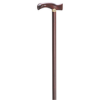 Burgundy Maple Wood Walking Stick with Ergonomic Handle