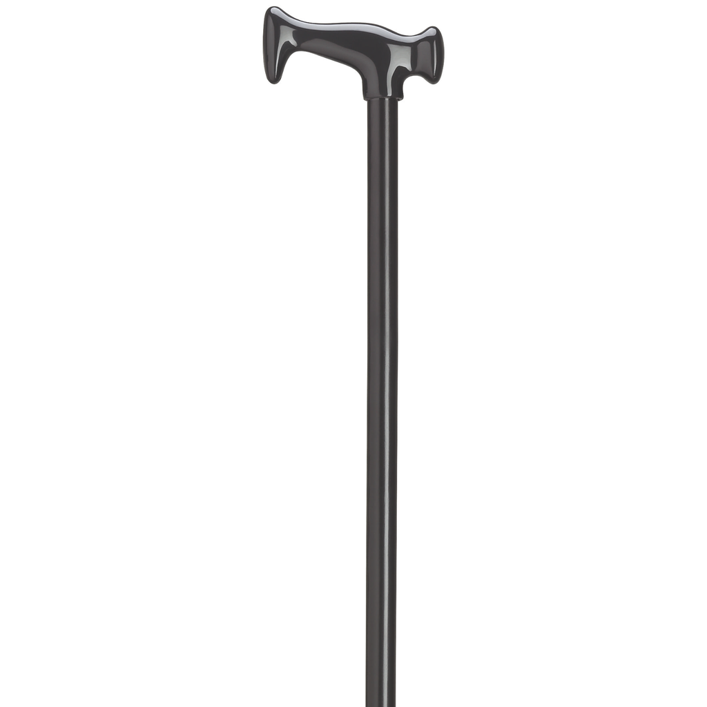 Orthopedic Black Consort J Walking Cane with Hardwood Shaft
