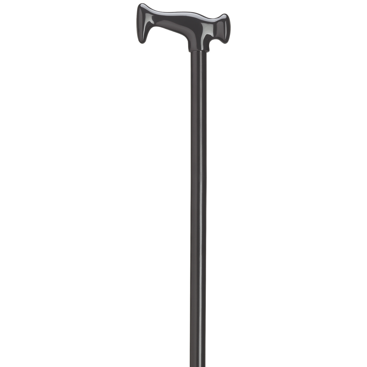 Orthopedic Black Consort J Walking Cane with Hardwood Shaft