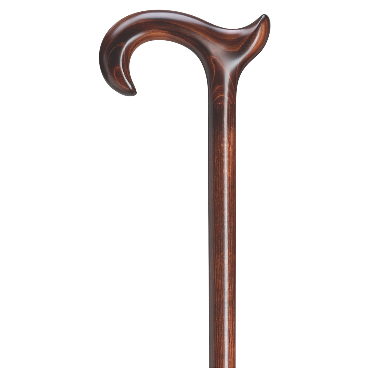 Anatomical Derby Walking Cane – Dark Scorched Beech Wood