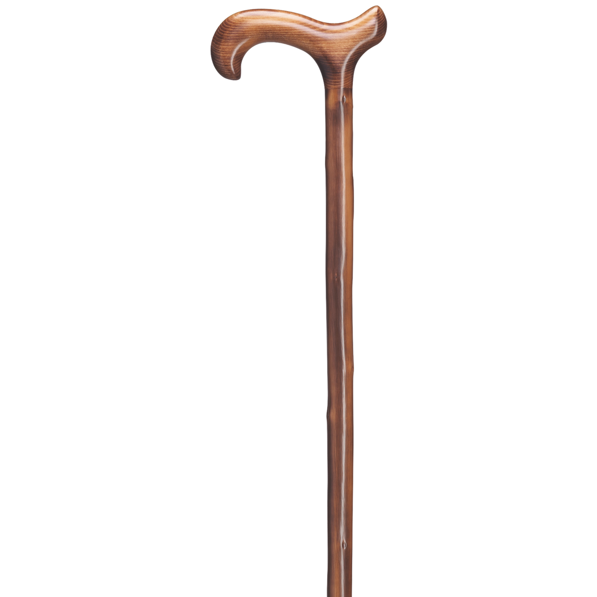 Men’s Chestnut Derby Walking Cane – 36 Inch, Scorched Finish