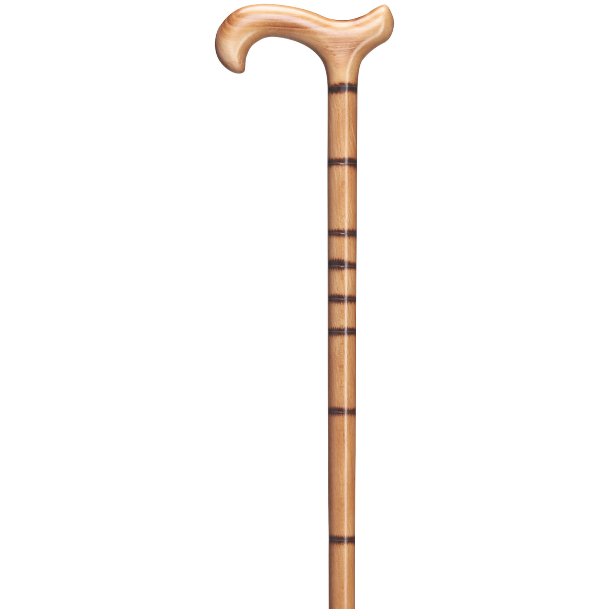 Men’s Beech Wood Derby Walking Cane – 36 Inch, Stepped Finish