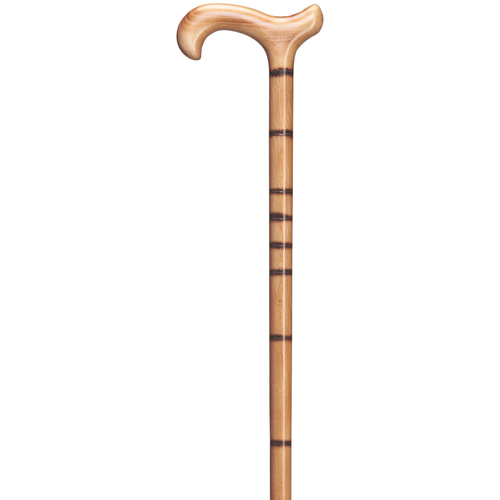 Men’s Beech Wood Derby Walking Cane – 36 Inch, Stepped Finish