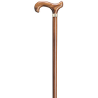 Scorched Derby Walking Cane with Brass Band