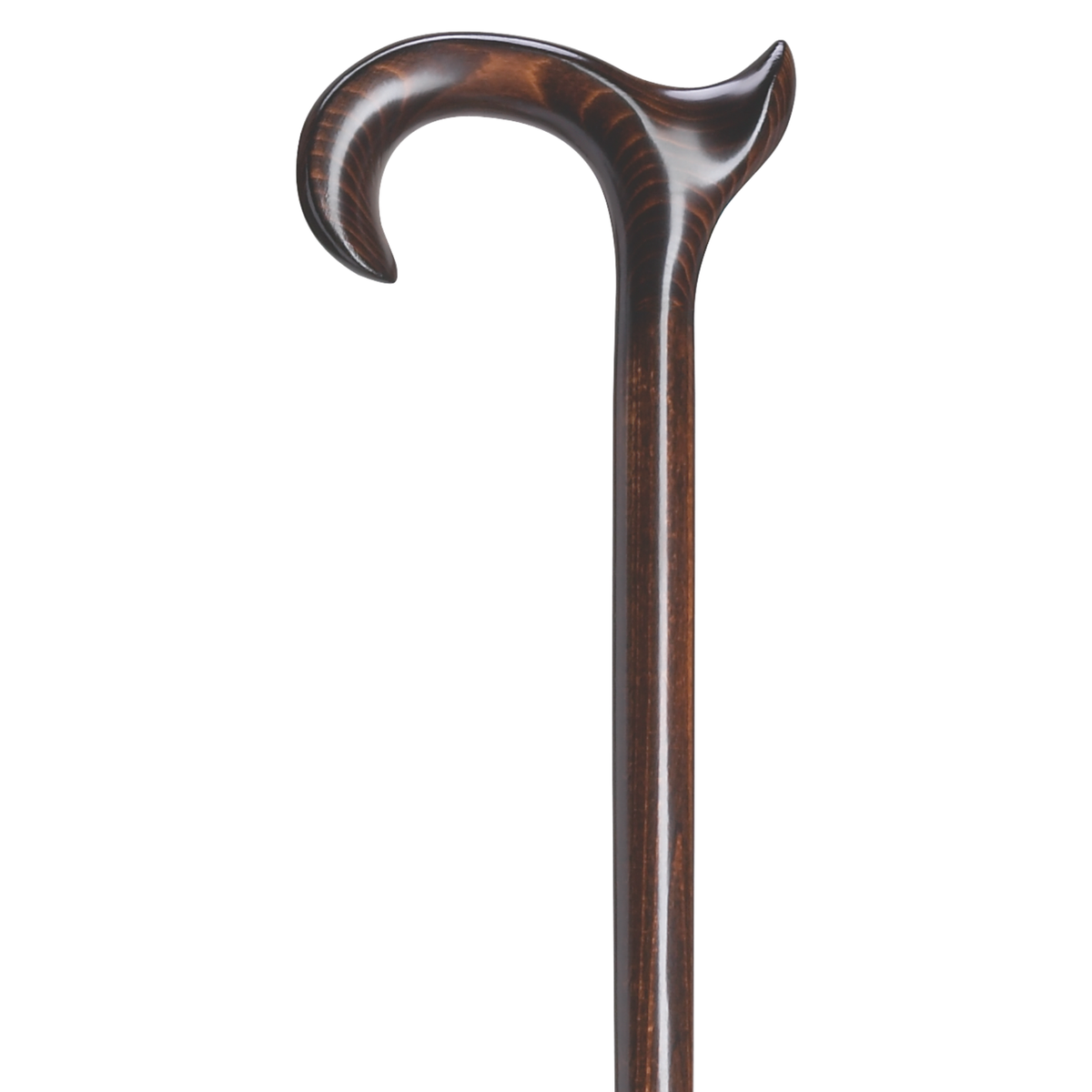 Anatomical Derby Walking Cane – Dark Scorched Beech Wood