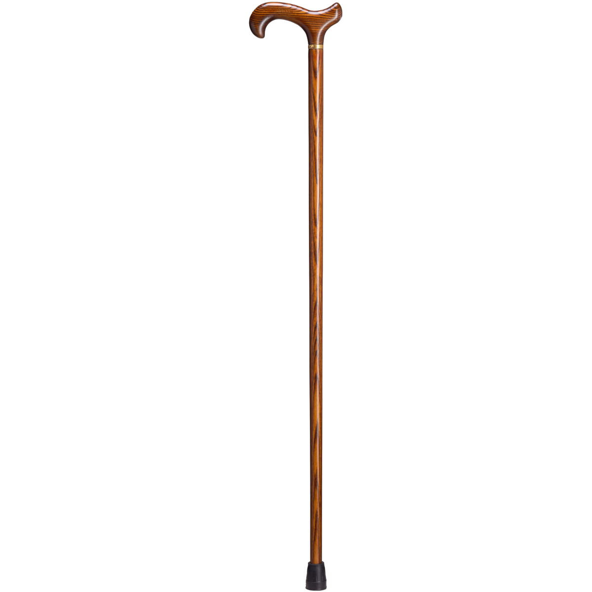 Zebra Stripe Ash Wood Derby Walking Cane – 36 Inch