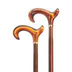 German Amber Acrylic Anatomical Handle Cane – 36 Inch, Right or Left Hand