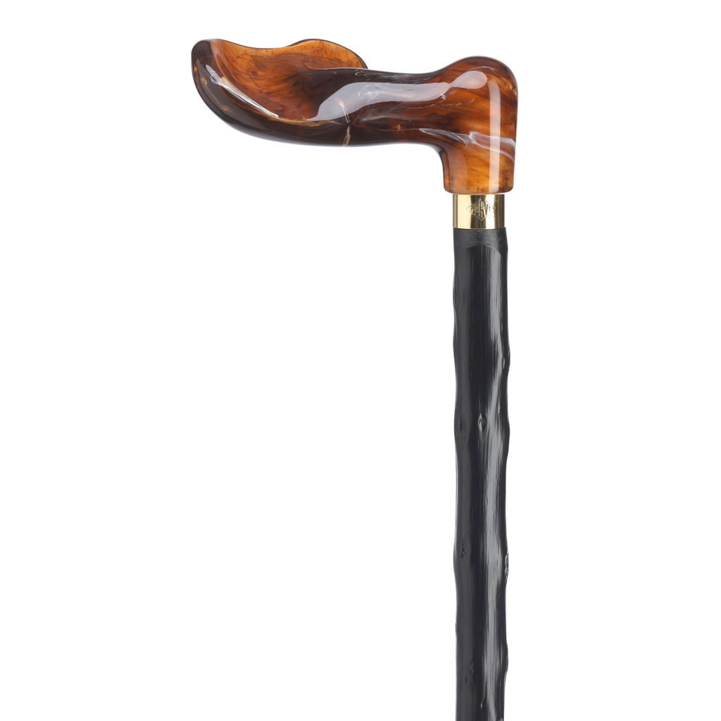 Amber Palm Grip Congo Wood Walking Cane – 36″