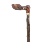 Amber Acrylic Palm Grip Blackthorn Walking Cane – 36″