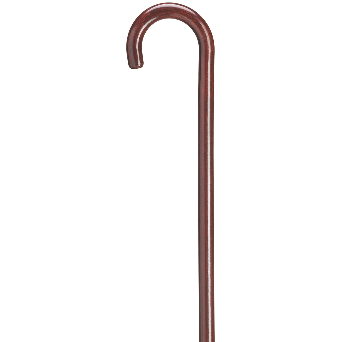 Laminated Wood Tourist Cane – Mahogany Stain, 1″ Shaft, 42″